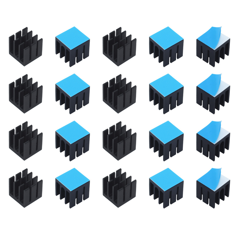 Raspberry Pi Water Cooling Kit - 12X12X12Mm 50 Buah Aluminum Heatsink Radiator